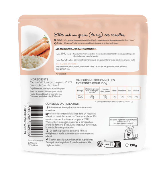 Les petits morceaux - carottes & riz complet - 2